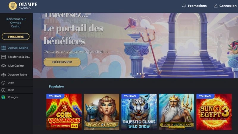 Casino en ligne olympe, olympe casino vip